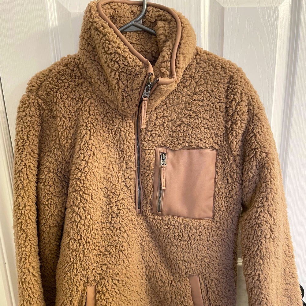 Abercrombie Sherpa Half-Zip Elevated Trim Sweatshirt